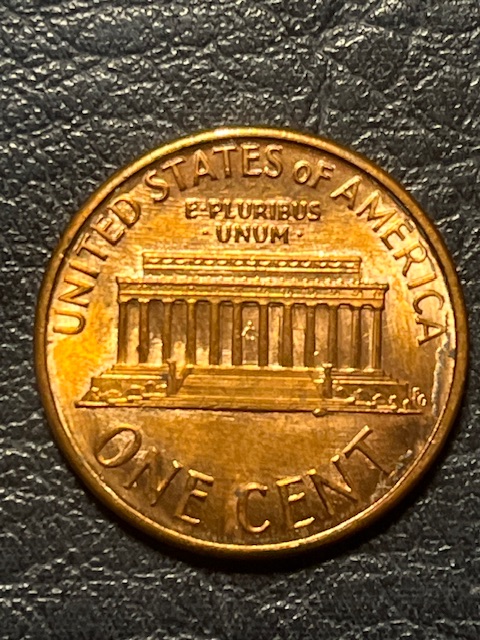 Lincoln-Memorial-Cent-1987--Die-Crack-On-The-Reverse-Die-Chip-&-?-Lamination-?